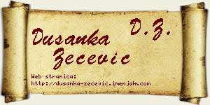 Dušanka Zečević vizit kartica